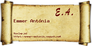 Emmer Antónia névjegykártya